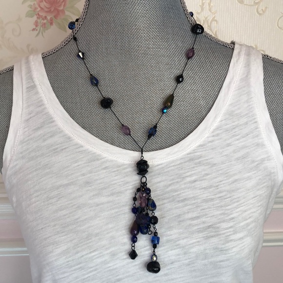 Chico’s Beaded Boho Gothic Necklace - Picture 1 of 5
